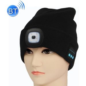 Unisex warme Winter polyacrylonitryl brei Hat volwassen hoofd pet met LED en Bluetooth (zwart)