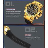 STRYVE S8026 Sport kleurrijk nachtlampje elektronisch waterdicht horloge multifunctioneel studentenhorloge (kleurrijk zwart)