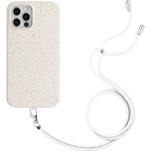 Voor iPhone 13 Pro Max Tarwestro Materiaal Afbreekbaar TPU-telefoonhoesje met Lanyard