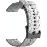 Voor Garmin Forerunner 55 20 mm voetbalpatroon effen kleur siliconen horlogeband