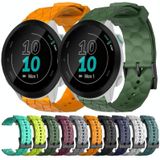 Voor Garmin Forerunner 55 20 mm voetbalpatroon effen kleur siliconen horlogeband