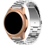 Voor Galaxy Watch 46mm Three Pearl Steel Horloge Strap(Zilver)