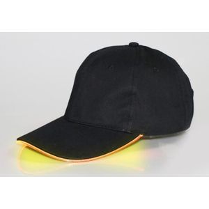 LED Lichtgevende Baseball Cap Mannelijke Outdoor Fluorescerende zonnehoed  stijl: batterij  kleur: zwarte hoed geel licht