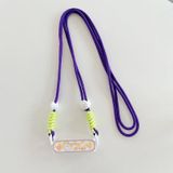 Mobiele telefoonhoes riemclip Messenger mobiele telefoon lanyard (zwart wit touw + clip)