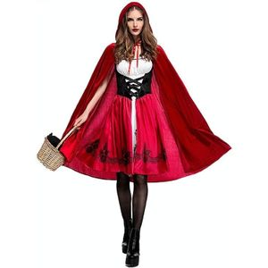 Roodkapje kostuum voor volwassenen Cosplay (kleur: rood maat: M)