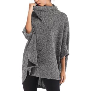 Lange Hooded Vleermuismouwen top trui (kleur: licht grijs grootte: n grootte)