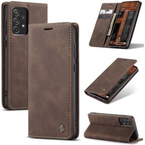 For Samsung Galaxy A73 5G CaseMe 013 Multifunctional Horizontal Flip Leather Phone Case(Coffee)