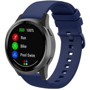 Voor Samsung Gear Sport 20 mm effen kleur zachte siliconen horlogeband