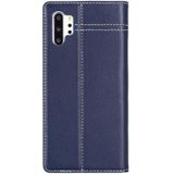 Voor Galaxy Note 10 GEBEI top-nerf leder horizontale Flip beschermende case met houder & kaartsleuven (blauw)