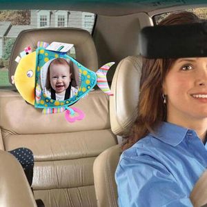 Baby autostoel omgekeerde auto achteruitkijkspiegel hanger pluche speelgoed  kleur: vis spiegel