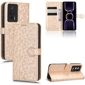 Voor Xiaomi Redmi K60 5G / K60 Pro / K60 Championship Edition Honeycomb Dot Texture lederen telefoonhoes