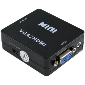 HOWEI HW-2107 HD 1080P Mini VGA naar HDMI Scaler Box Audio Audio Video Digital Converter