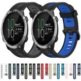 Voor Garmin Forerunner 645 Muziek 20 mm verticaal patroon tweekleurige siliconen horlogeband (wit+zwart)