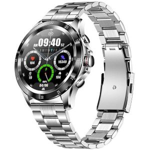 NX1 1.32 Inch Bluetooth Oproep Lichaamstemperatuur Monitoring Waterdicht Smart Watch (Zwart Staal)