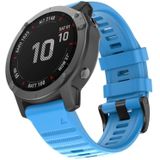 Voor Garmin fenix 6X 26mm Smart Watch Quick release Silicon polsband horlogeband (hemelsblauw)