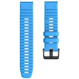 Voor Garmin fenix 6X 26mm Smart Watch Quick release Silicon polsband horlogeband (hemelsblauw)