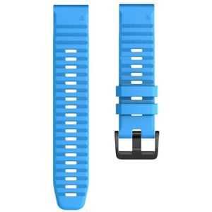 Voor Garmin fenix 6X 26mm Smart Watch Quick release Silicon polsband horlogeband (hemelsblauw)