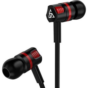 Super Bass stereo oortelefoon met microfoon voor Samsung/Xiaomi mobiele telefoon (zwarte oortelefoon)
