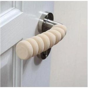 10 stuks baby kind veiligheid Deurknopje gevallen spiraal anti-botsing beveiliging deur handvat beschermende Sleeve (beige)