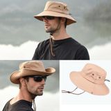 Outdoor Sun Hat Wandelen Big Bravel Ademend Sunscreen Fisherman Hat (Khaki)