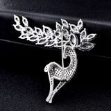 Vrouwen mode Crystal Zircon schattig herten Brooch(Silver)