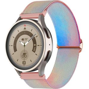 Voor Coros Apex Pro / Apex 46 mm 22 mm geschilderde kleurrijke nylon geweven gesp horlogeband (Symphony Aurora)