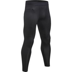 Zipper Pocket Fitness Running Training Zweet Wicking Quick Dry High Stretch Panty 's (kleur: zwart formaat: S)