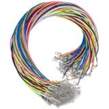 100 PCS Crystal Pendant Necklace Rope Jewelry Lanyard(Black)