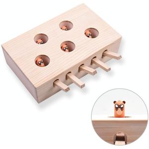 Hamster en kat speelgoed solid wood cat benodigdheden  kleur: vijf-hole pop
