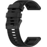 Voor Garmin Fenix 6 GPS 22mm Horizontale Textuur Siliconen Horlogeband met Removal Tool (Zwart)