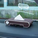 Auto Dashboard Diamond Papieren Handdoeken Doos met Tijdelijke Parkeren Telefoonnummer Kaart & Telefoon Houder & Klok