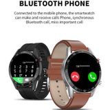 SK7Plus 1 28 inch IPS -scherm Lederen riem Smart Watch  ondersteuning Bluetooth Call/Sleep Monitoring