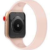 Voor Apple Watch Series 6 & SE & 5 & 4 40mm / 3 & 2 & 1 38mm Solid Color Elastic Siliconen Vervangende Polsbandje  Maat:L 156mm(Roze)