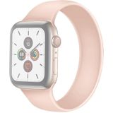 Voor Apple Watch Series 6 & SE & 5 & 4 40mm / 3 & 2 & 1 38mm Solid Color Elastic Siliconen Vervangende Polsbandje  Maat:L 156mm(Roze)