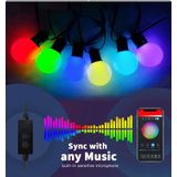 G40 Bulb Bluetooth Smart RGB String Lights Outdoor Decoration  Spec: 5m 25 LED's-zonne-energie