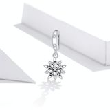 S925 Sterling Silver Crystal Snowflake Hanger DIY Bracelet Ketting Accessoires