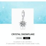 S925 Sterling Silver Crystal Snowflake Hanger DIY Bracelet Ketting Accessoires