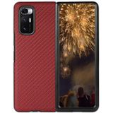 Voor Xiaomi Mi Mix Fold Carbon Fiber Lederen Beschermhoes (Rood)