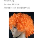 Kleurrijke Wild-Curl Up kroon partij Cosplay Headwear golvende korte polyestergaren gemaakt pruiken voor volwassene en Child(Orange)