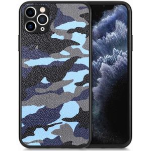 Voor iPhone 11 Pro Max Camouflage lederen achterkant telefoonhoes