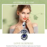 S925 Sterling Silver Love Surprise Hanger DIY Bracelet Ketting Accessoires (Blauw)