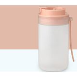 2 PCS Household Children Breakfast Cup Portable Large Capacity Water Cup With Scale (Coral Pink)