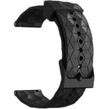 Voor Garmin Forerunner 645 Music 20 mm voetbalpatroon effen kleur siliconen horlogeband