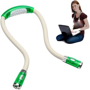 Draagbare U-vormige LED flexibele handsfree knuffel nek lezing boek lamp toorts (groen)
