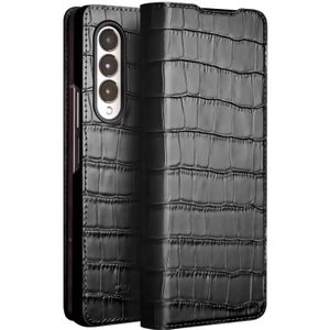 Voor Samsung Galaxy Z Fold3 5G/W22 5G QIALINO Krokodil Patroon Lederen Telefoon Case (Zwart)