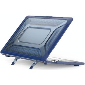 PC + TPU Honingraat Laptop Beschermhoes voor MacBook Pro 13.3 Inch A2338 / A2289 / A2251  (Sapphire Blue)