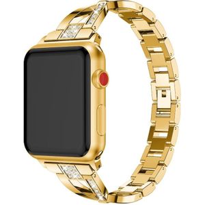 Voor Fitbit Versa / Fitbit Versa 2 / Fitbit Versa Lite Edition Universal X-vormige metal strap(Gold)