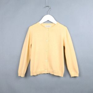 Lente en herfst kinderkleding Meisje Katoen Gebreide Vest trui  Kid Size:110cm (Licht geel)