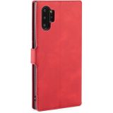 Dg. MING retro olie kant horizontale flip case met houder & kaartsleuven & portemonnee voor Galaxy Note 10 + (rood)