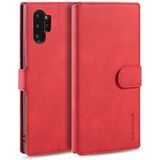 Dg. MING retro olie kant horizontale flip case met houder & kaartsleuven & portemonnee voor Galaxy Note 10 + (rood)